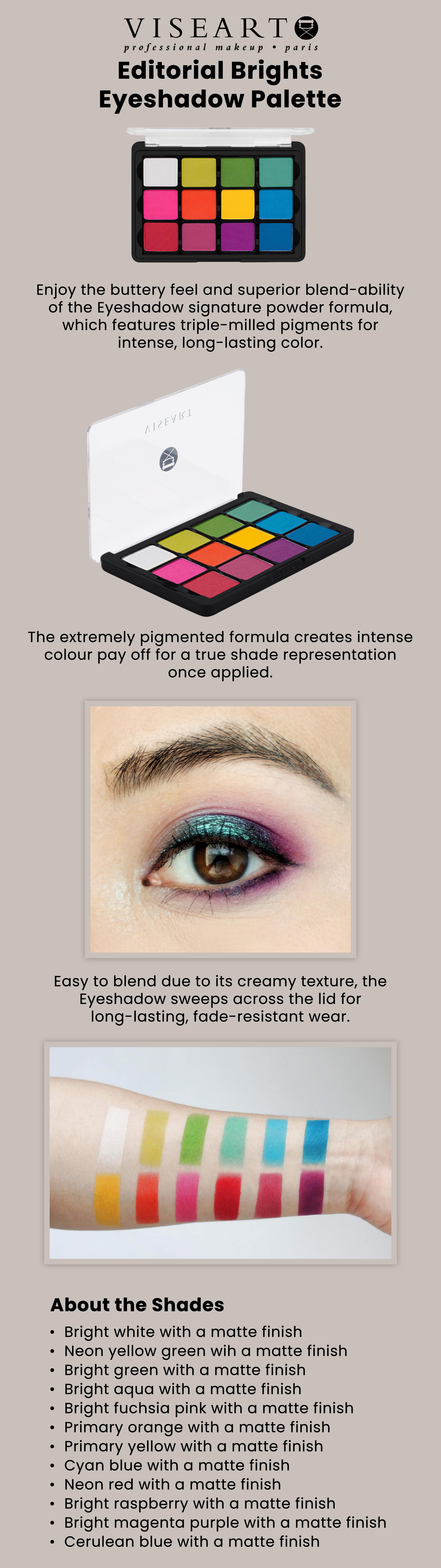Editorial Brights Eyeshadow Palette Multicolour