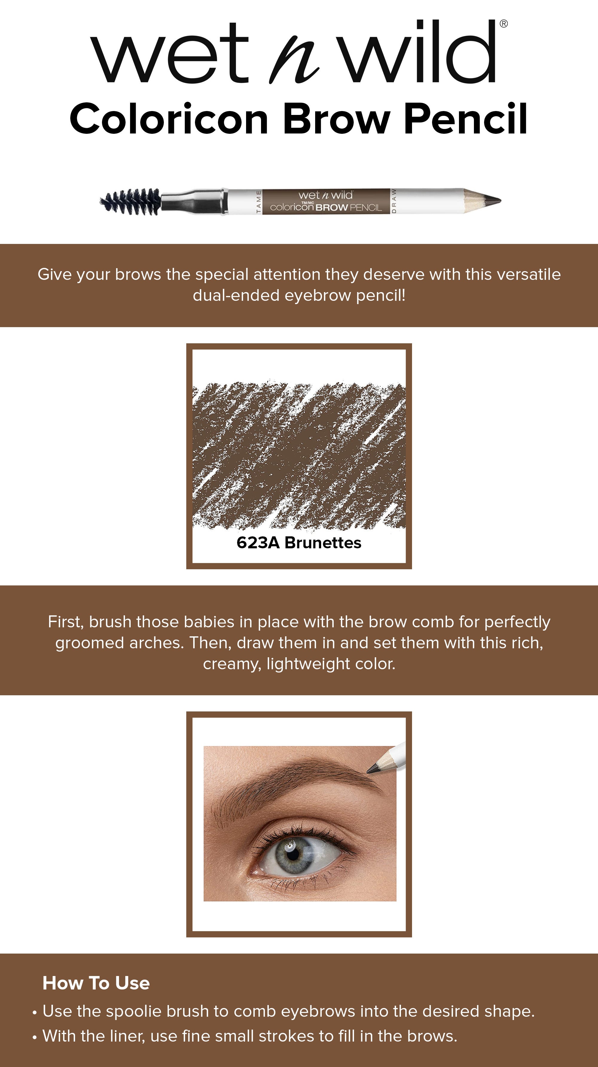 Coloricon Brow Pencil 623A Brunettes