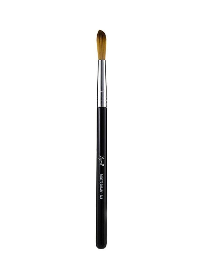 E48 Pointed Crease Brush Black/Silver/Brown