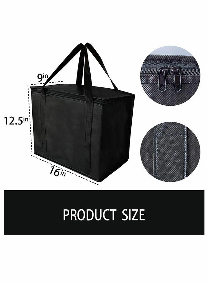 2 Insulated Reusable Grocery Bag With Zippered Top, XL