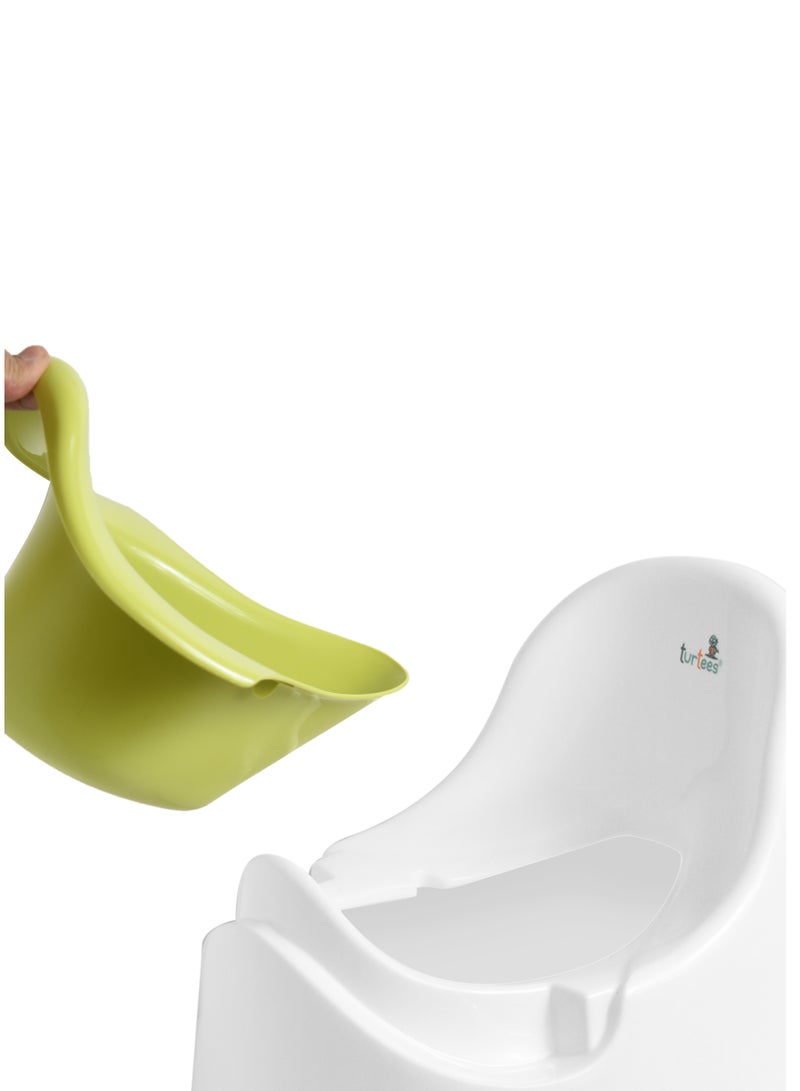 turtees® BabyToddler Toilet Training Potty Chair with Built-in Splash Guard, Slip-Resistant Base, and Removable Bowl - Perfect Size Kids Potty for Toddlers 18 Months & above