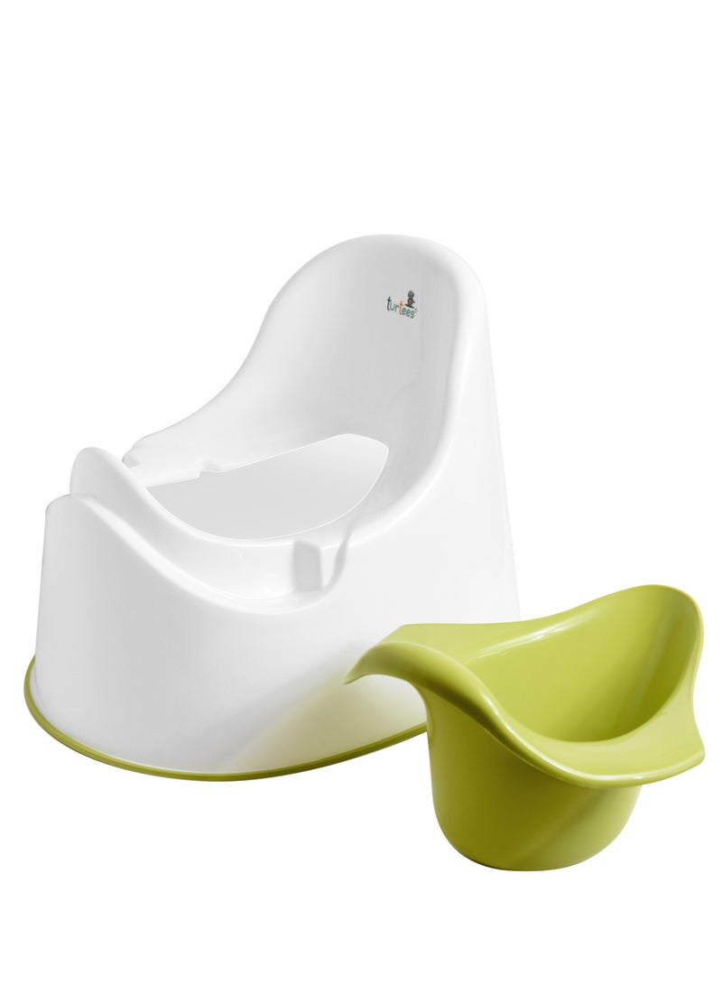 turtees® BabyToddler Toilet Training Potty Chair with Built-in Splash Guard, Slip-Resistant Base, and Removable Bowl - Perfect Size Kids Potty for Toddlers 18 Months & above