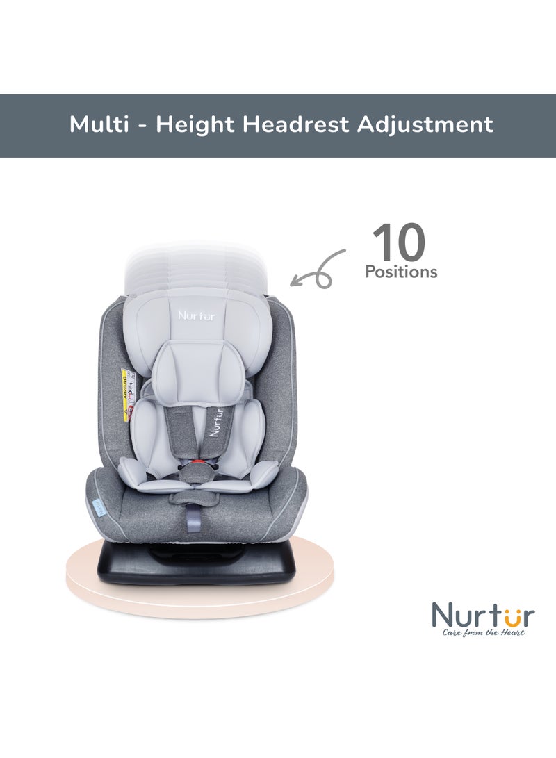 Nurtur Otto Baby/Kids 4-in-1 Car Seat - 4 Position Recline 5-Point Safety Harness – 10 Level Adjustable Headrest, 0 months to 12 years