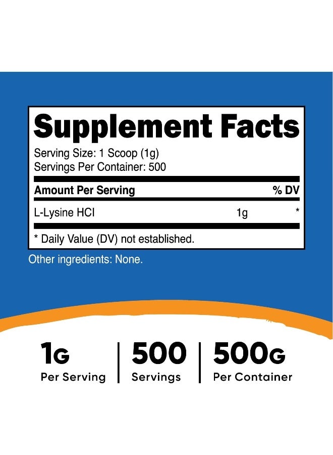 L-Lysine Powder - Pure L-Lysine, Non-Gmo, Gluten Free