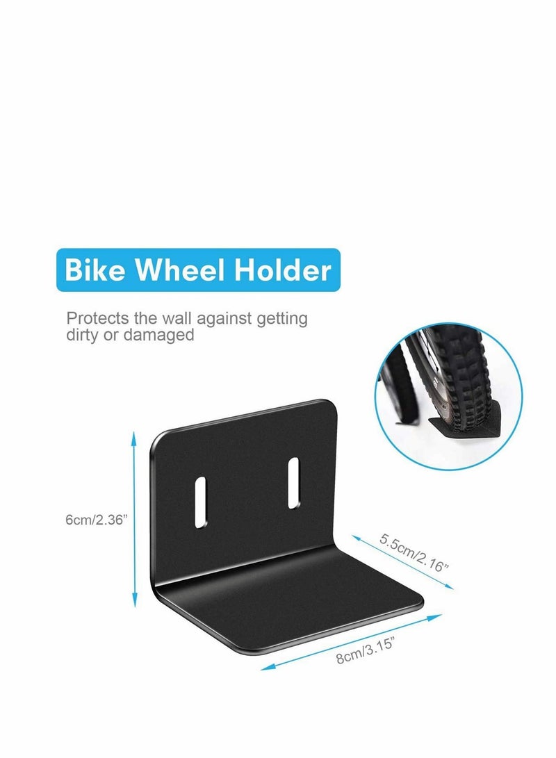 Bicycle Wall Mount, 3 in 1 Bike Rack Wall Mounted Hanger Pedal Hook Wheel, Heavy Duty Bicycle Racks Pedal Hook for Bike Hook Storage