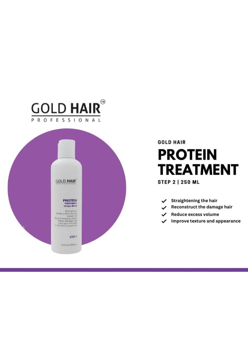 Gold Hair Protein Unique Blond 100% Eliminate Frizz - Treatment for Blond and Coloured Hair 250ml