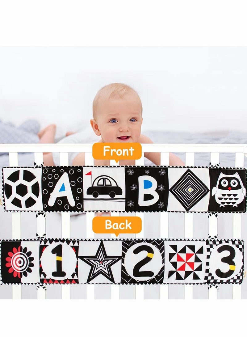 Black and White Cloth Books   High Contrast Baby Cloth Book for Early Education, Infant Tummy time Mat, Three Dimensional Can Be Bitten and Tear Not Rotten Paper 0 3 Years Old Baby Toys