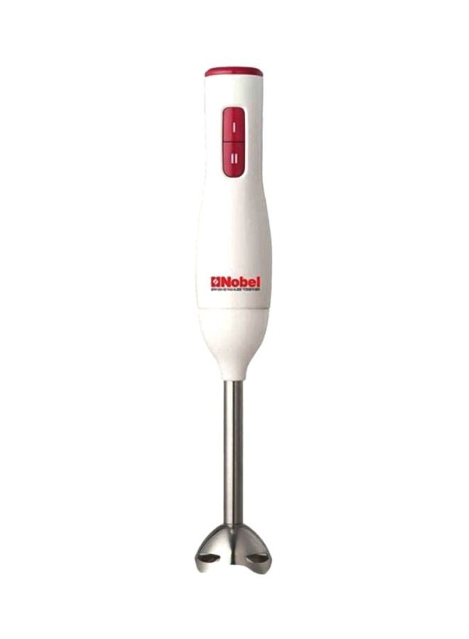 Hand Blender White 200W Dc Motor 2 Speed Stainless Steel Mix Stick Nhb11 White/Silver/Red