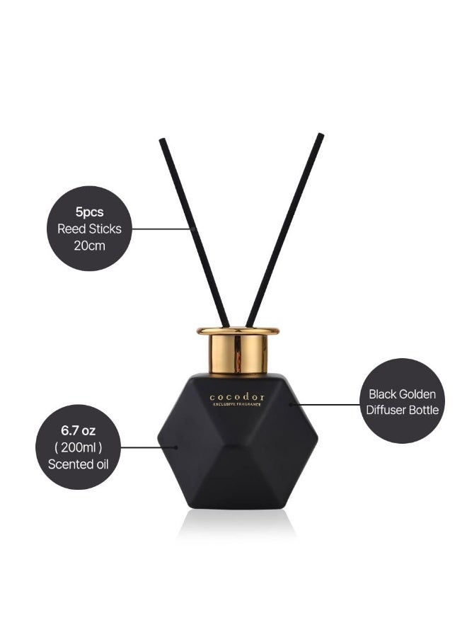 Black Golden Reed Diffuser Forest Cottage 6.7Oz 200Ml Home Decor And Office Decor Fragrance And Gifts Aromatherapy Mother S Day