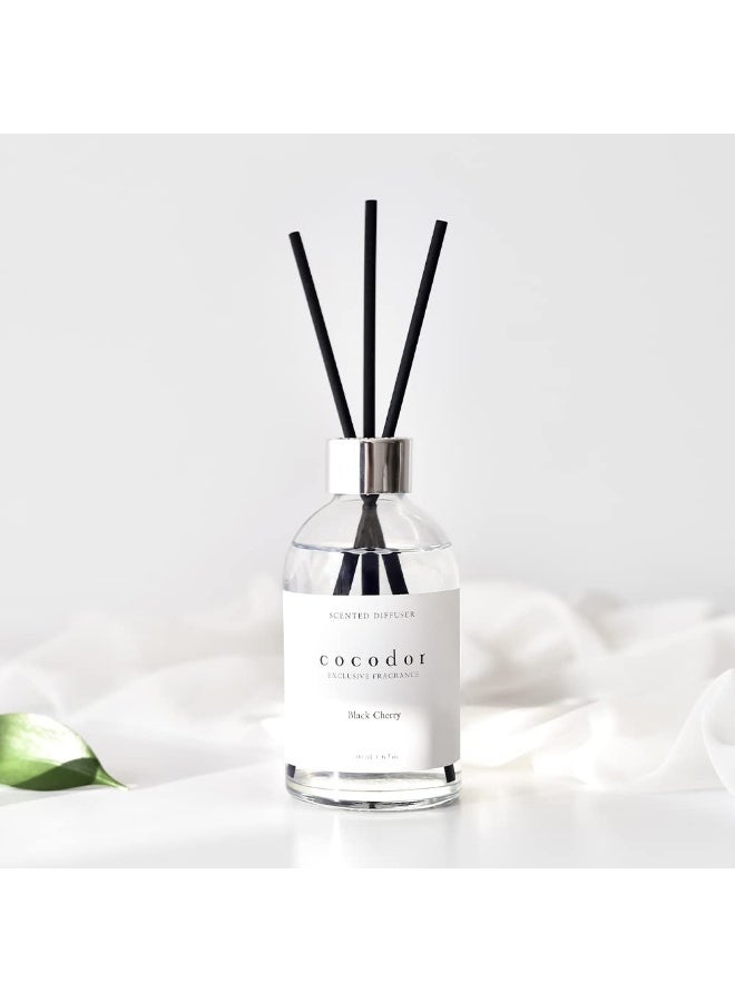White Label Reed Diffuser Black Cherry 6.7Oz 200Ml Home Decor And Office Decor Fragrance And Gifts Aromatherapy Room Fragrance