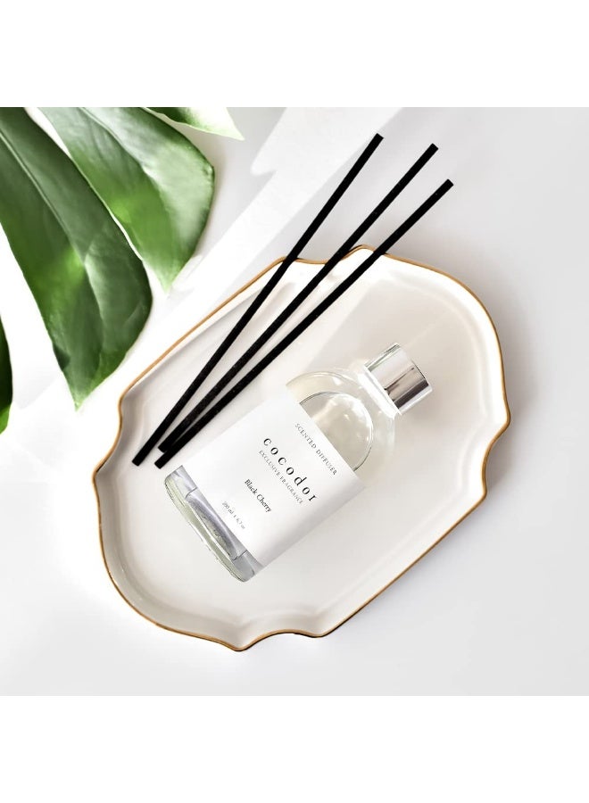 White Label Reed Diffuser Black Cherry 6.7Oz 200Ml Home Decor And Office Decor Fragrance And Gifts Aromatherapy Room Fragrance