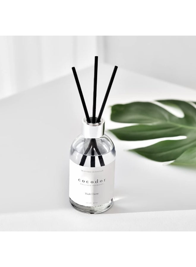 White Label Reed Diffuser Black Cherry 6.7Oz 200Ml Home Decor And Office Decor Fragrance And Gifts Aromatherapy Room Fragrance