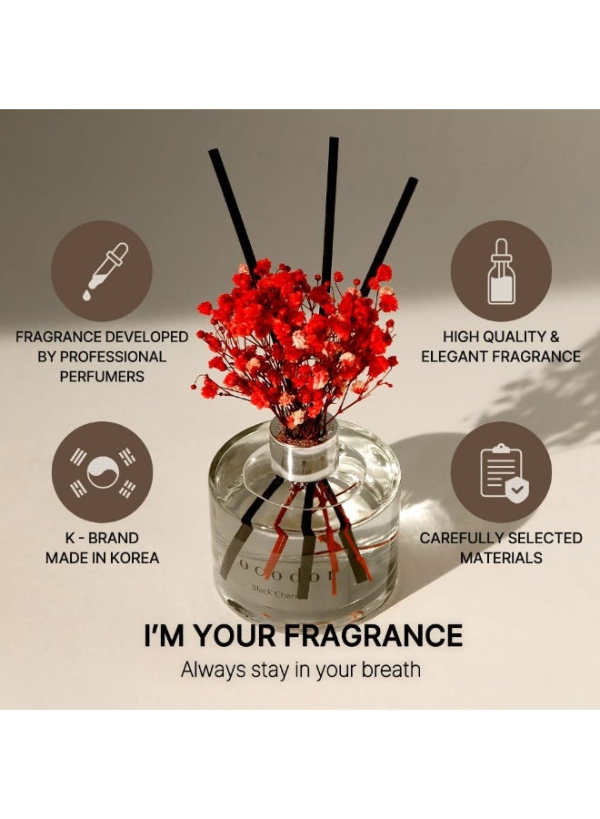 Flower Reed Diffuser White Jasmine 6.7Oz 200Ml 1 Pack Home And Office Decor Aromatherapy Diffuser Oil Gift Set