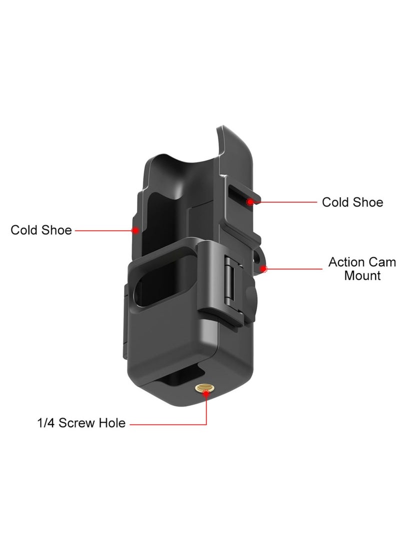 SYOSI Camera Extension Adapter, for Osmo Pocket 3 Cage ABS Fixing Protective Bracket, with 1/4 Screw Connection Hole on The Bottom,Can be Attached to a Tripod Selfie Stick, etc