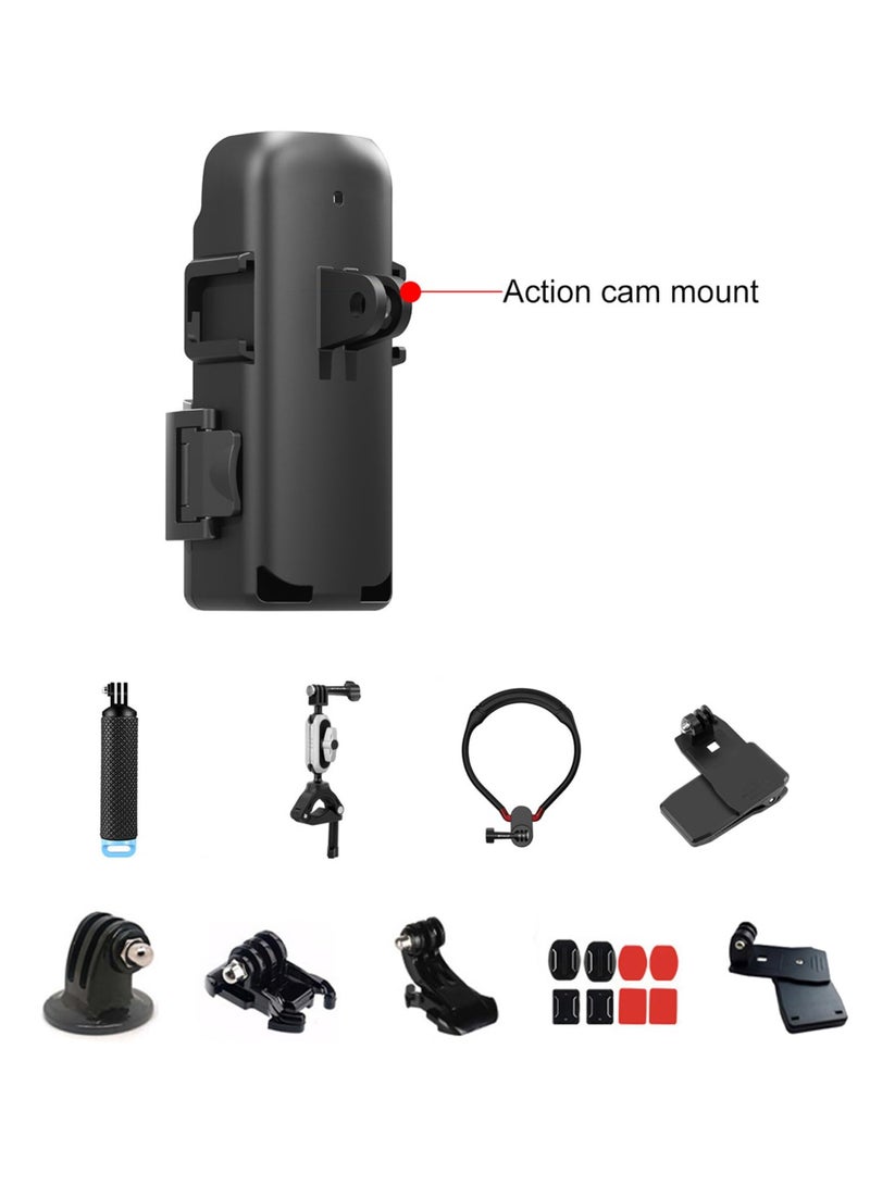 SYOSI Camera Extension Adapter, for Osmo Pocket 3 Cage ABS Fixing Protective Bracket, with 1/4 Screw Connection Hole on The Bottom,Can be Attached to a Tripod Selfie Stick, etc