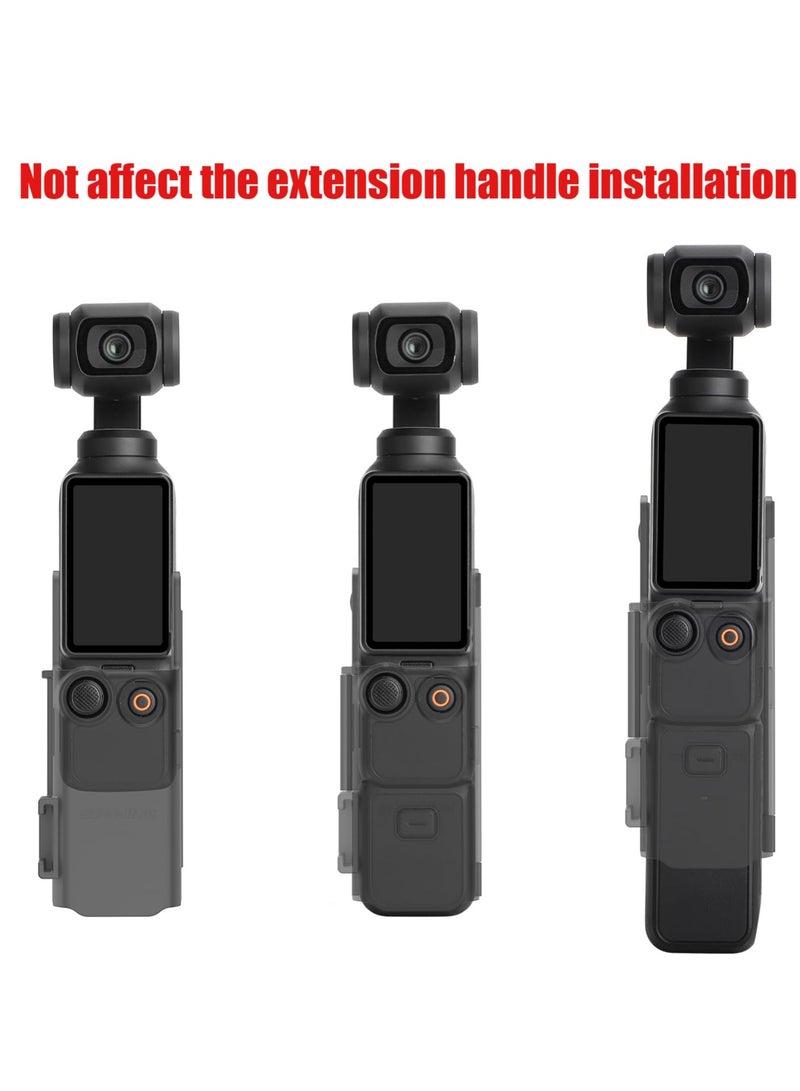 SYOSI Camera Extension Adapter for DJI Osmo Pocket 3 Handle Frame Accessories Cold Shoe Light Microphone, Thread Connect Tripod Head Strap Bike Clamp Extension Rod