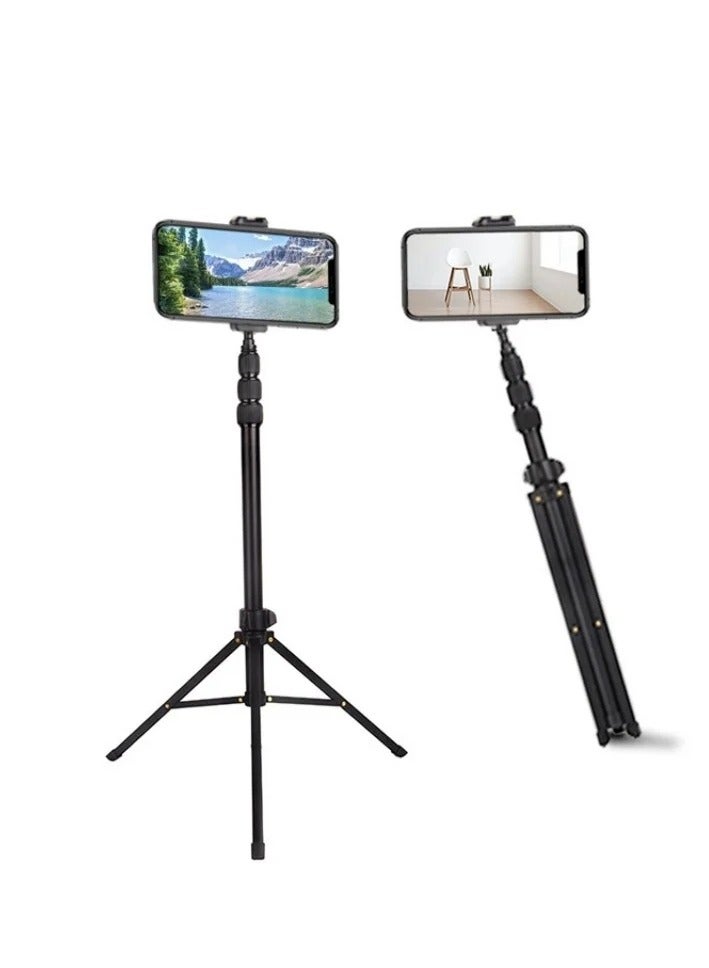 JMARY MT-45 Cell Phone Clip Camera Mount Holder Telescopic Selfie Stick Outdoor Tripod Stand