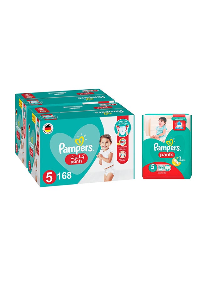 Pants Diapers, Size 5, 168 Count + 22