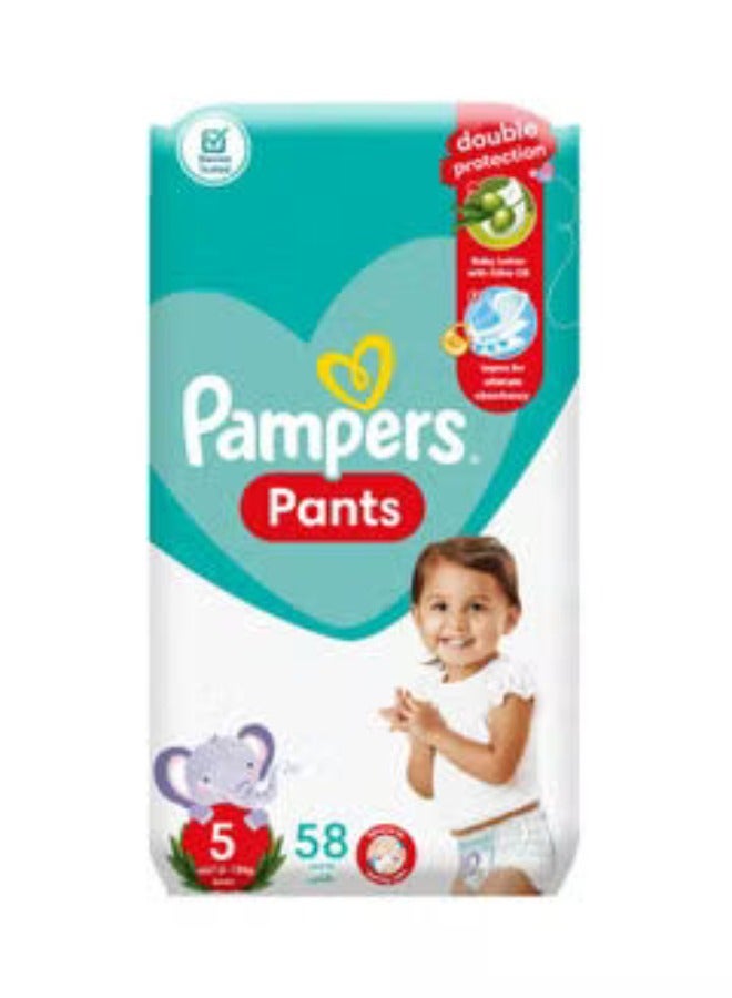 2-Pack Diaper Pants, Size 5, 12-18 Kg, 58 Diapers