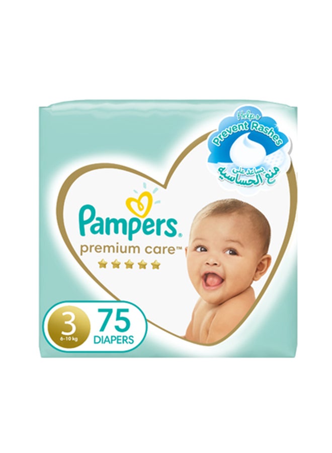 75-Piece Premium Care Diapers