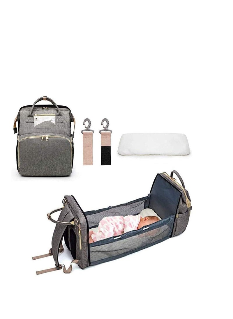 Baby Changing Bag Backpack Waterproof Multi-Function Diaper Bag with Changing Mat & Stroller Straps Large Capacity Back Pack Nappy Bag Changing Backpack