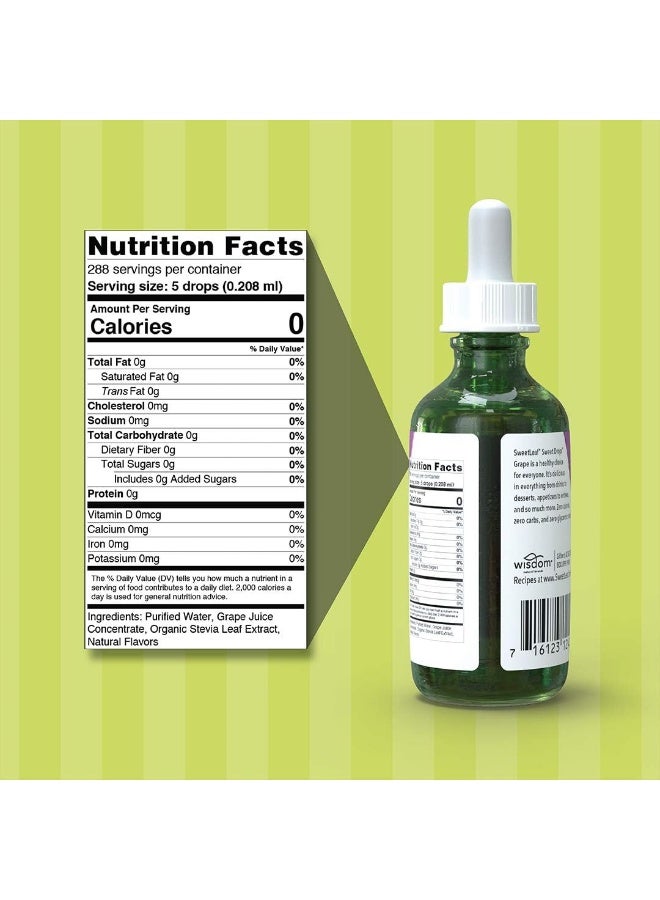 Sweet Leaf Sweet Drops Sweetener Grape 2 Fl Oz