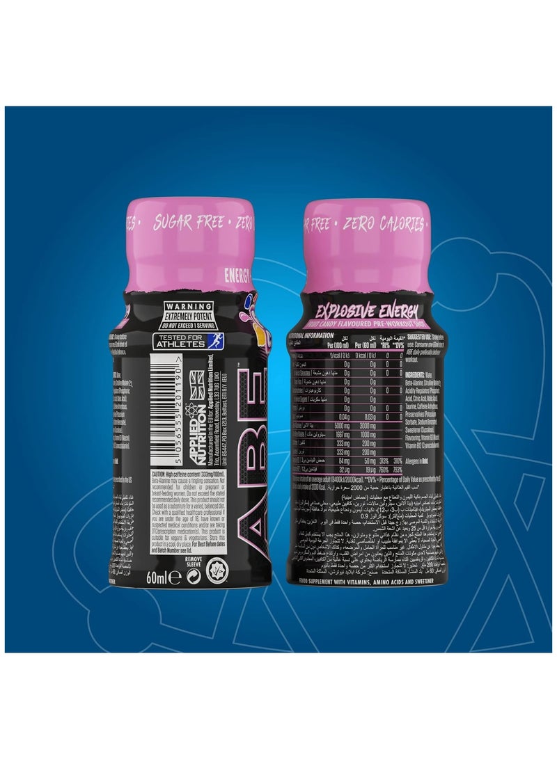 Abe Ultimate Pre Workout Shot Fruit Candy 60ML Pack Of 12