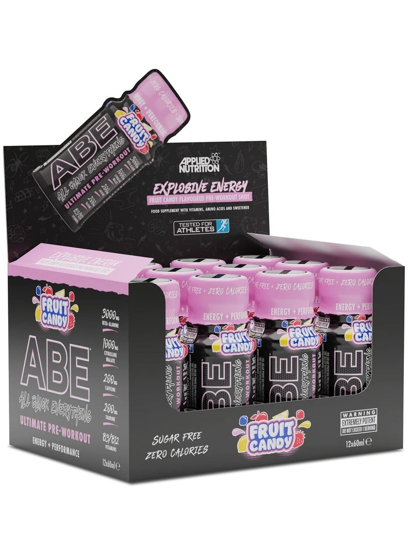 Abe Ultimate Pre Workout Shot Fruit Candy 60ML Pack Of 12