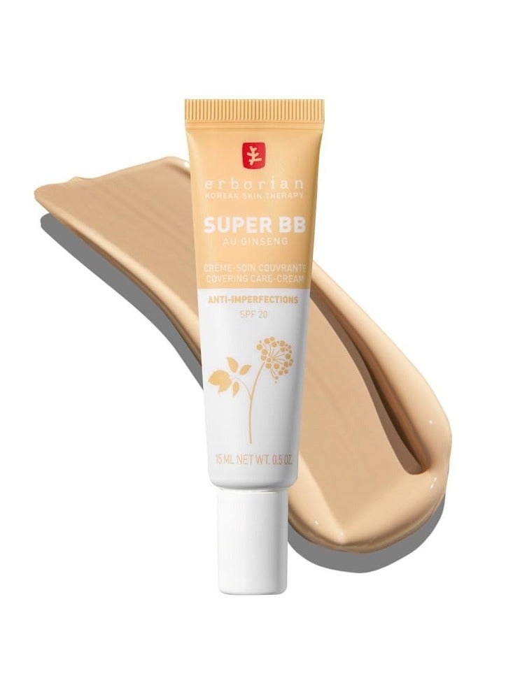 ERBORIAN Super BB Cream Au Ginseng Nude15ml - High Coverage, Flawless Finish