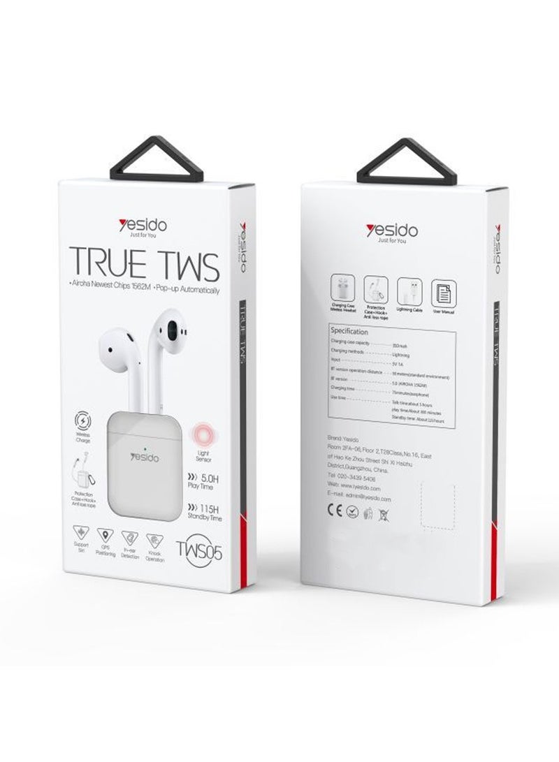 TWS05 Mini Sound Earbuds Wireless Bluetooth TWS Bluetooth Earphone White