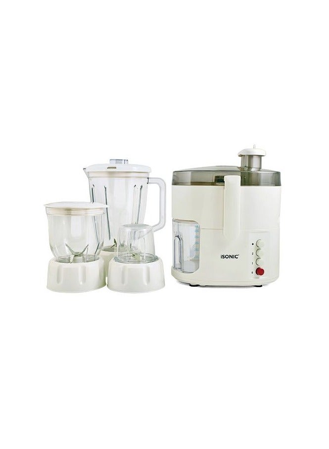 4-In-1 Food Processor (Juicer, Grinder, And Multifunctional Blender) 1.6 L 500 W IB 777 White