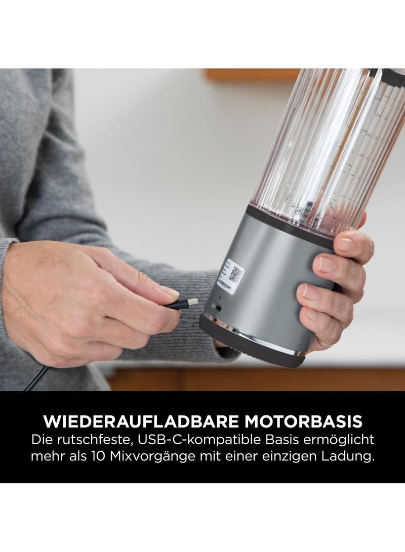 Blast Cordless Portable Blender, USB-C Rechargeable, 530ml Blending Cup with Leak-proof Sip Lid with carrying handle, Lightweight, Dishwasher Safe 144 W BC151EUBK / BC151UKBK Black