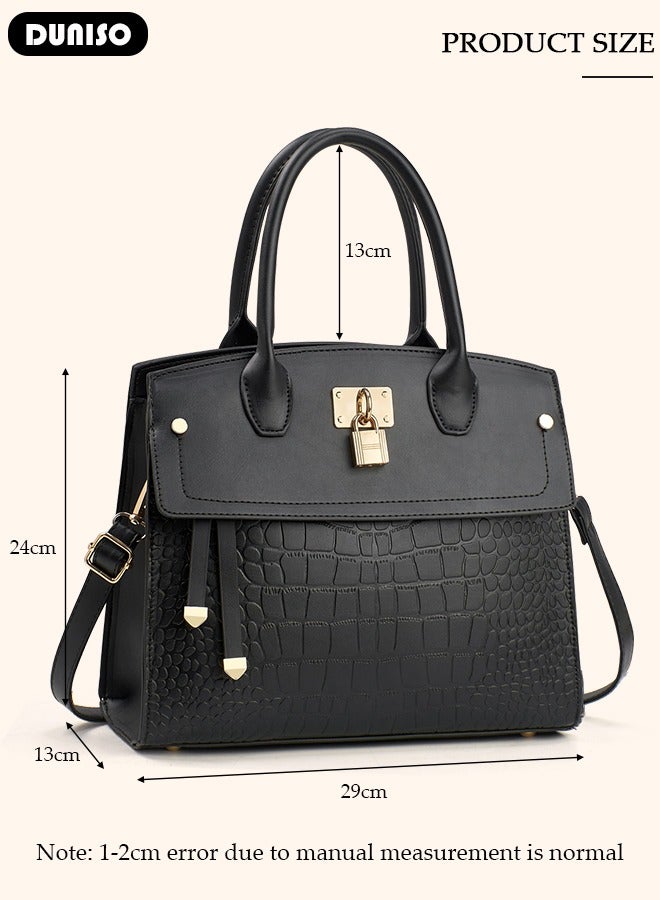 Women's Fashion Handbag Faux Leather Crossbody Bag For Women Large Capacity Tote Bags Top Handle Satchel Fashionable Travel Shoulder Bag For Ladies