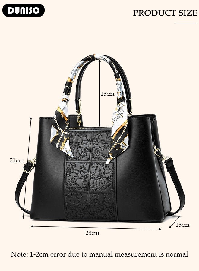 Women's Fashion Handbag Faux Leather Crossbody Bag For Women Large Capacity Tote Bags Top Handle Satchel Fashionable Travel Shoulder Bag For Ladies