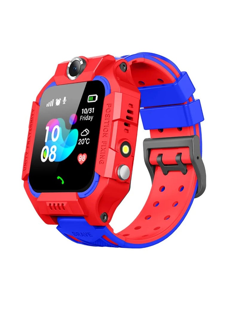 Z6F Kids Smart Watch, IP67 Waterproof Wrist Smartwatch With SOS Voice Chat, Two Way Calling Kids Digital Wrist Watch, Durable Remote Photo Smartwatch With Flashlight And Camera, (Red)