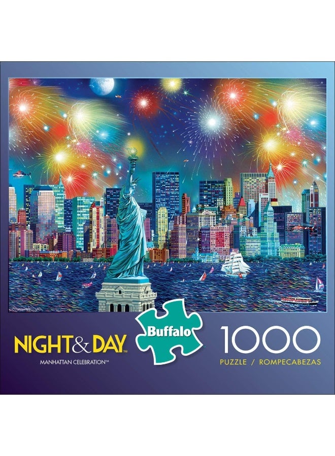 Buffalo Games - Manhattan Celebration - 1000 Piece Jigsaw Puzzle, Blue