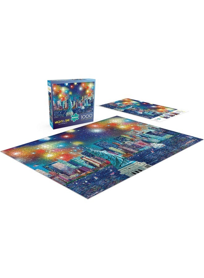 Buffalo Games - Manhattan Celebration - 1000 Piece Jigsaw Puzzle, Blue