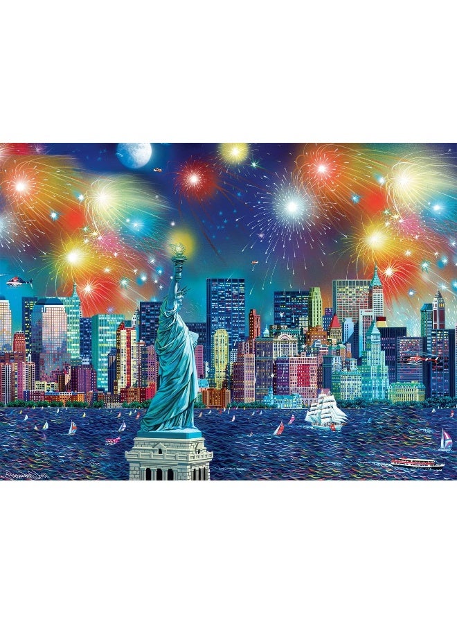 Buffalo Games - Manhattan Celebration - 1000 Piece Jigsaw Puzzle, Blue