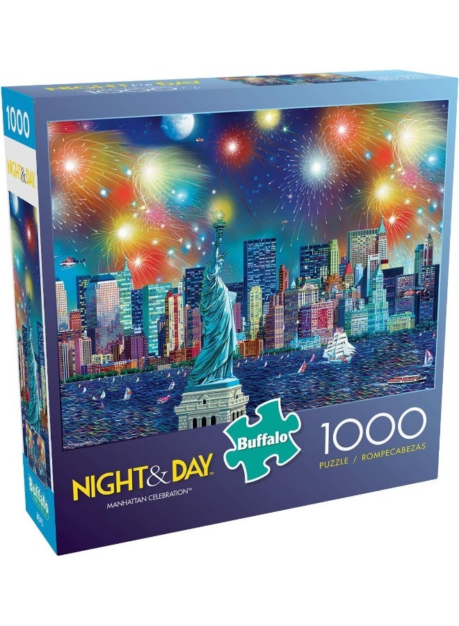 Buffalo Games - Manhattan Celebration - 1000 Piece Jigsaw Puzzle, Blue