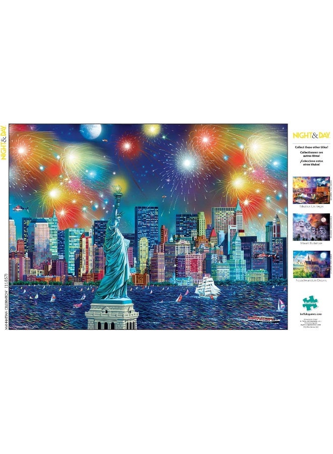 Buffalo Games - Manhattan Celebration - 1000 Piece Jigsaw Puzzle, Blue