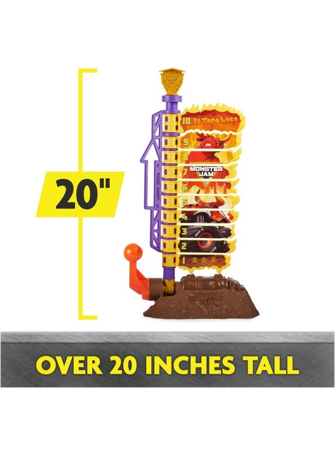 Monster Jam El Toro Loco Big Air Challenge, Over 20-Inch Tall Playset with Exclusive Monster Truck Toy, 1:64 Scale, Kids Toys for Boys Ages 3 and up