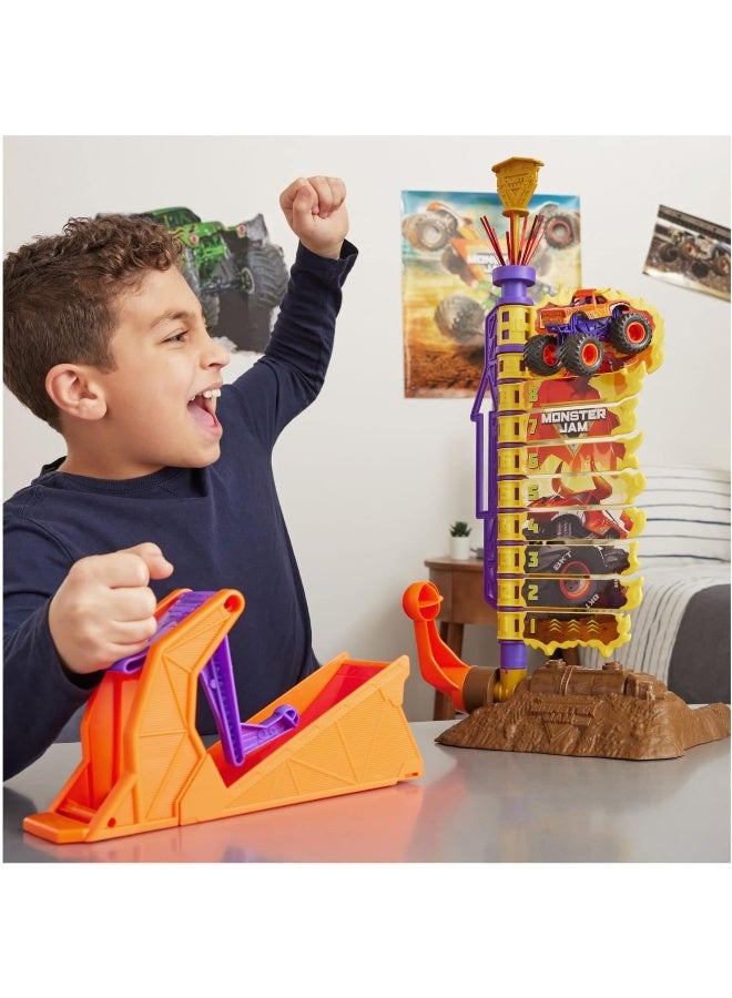 Monster Jam El Toro Loco Big Air Challenge, Over 20-Inch Tall Playset with Exclusive Monster Truck Toy, 1:64 Scale, Kids Toys for Boys Ages 3 and up