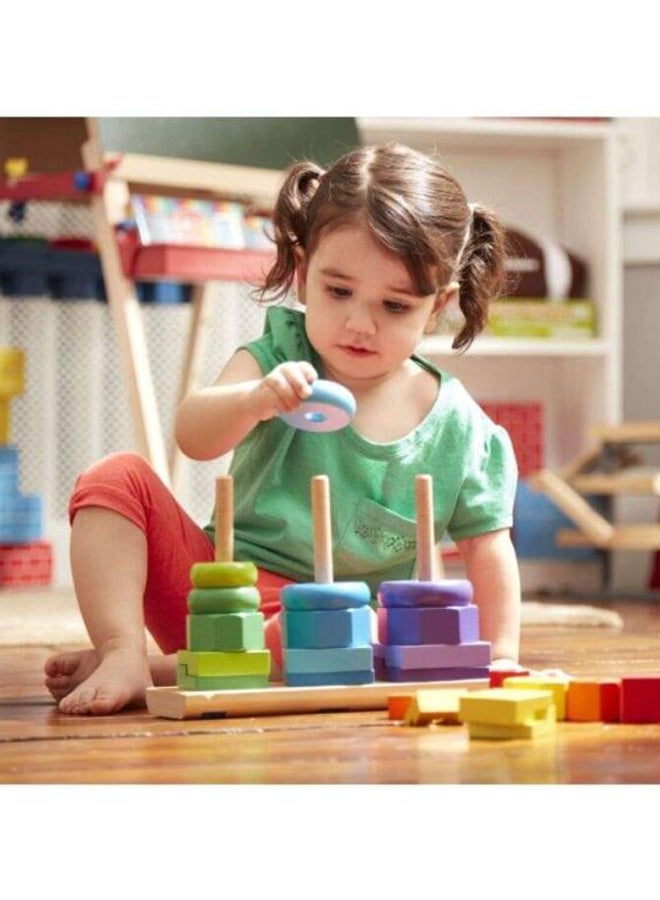 Geometric Stacker Wooden Toy 200567 21.6 x 8.9 x 27.9inch