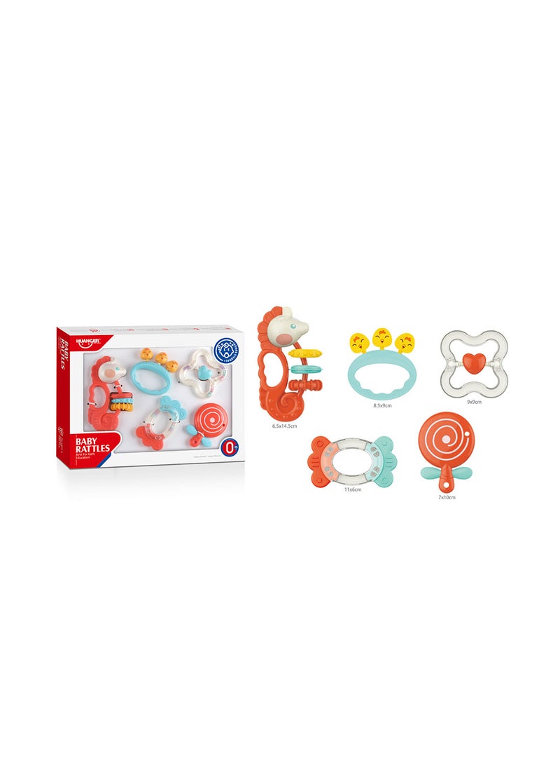 Teether Rattle Toys,5pcs