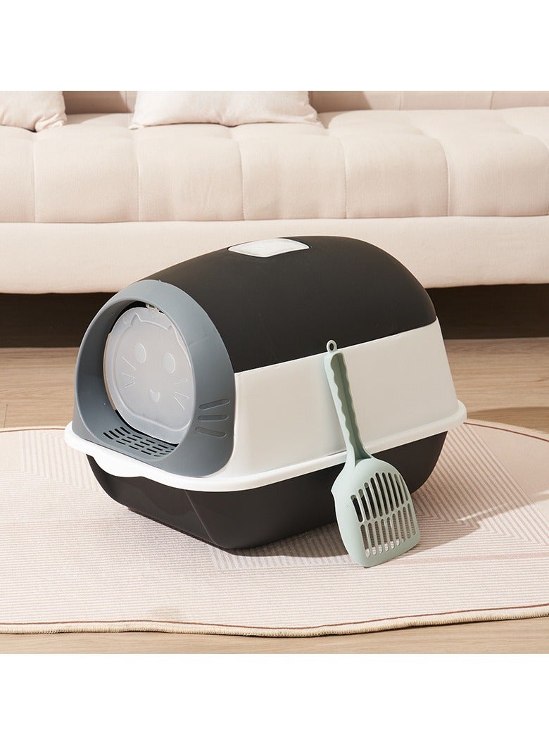 Cat Litter Box Fully Enclosed Large Cat Litter Box Extra Large Enclosed Cat Litter Box Black