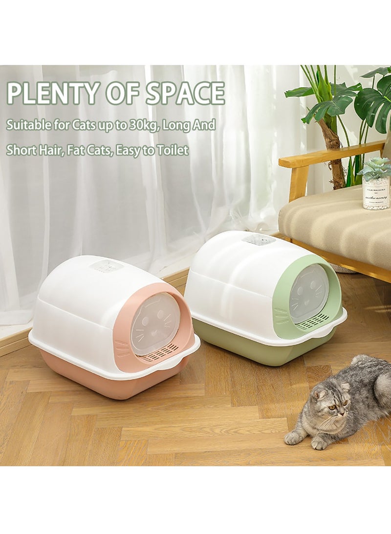 Cat Litter Box Fully Enclosed Large Cat Litter Box Extra Large Enclosed Litter Box Grey