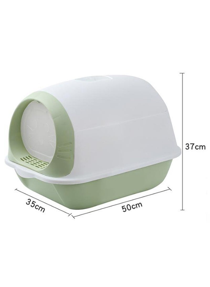Cat Litter Box Fully Enclosed Large Cat Litter Box Extra Large Enclosed Litter Box Grey