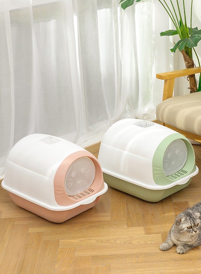 Cat Litter Box Fully Enclosed Large Cat Litter Box Extra Large Enclosed Litter Box Grey