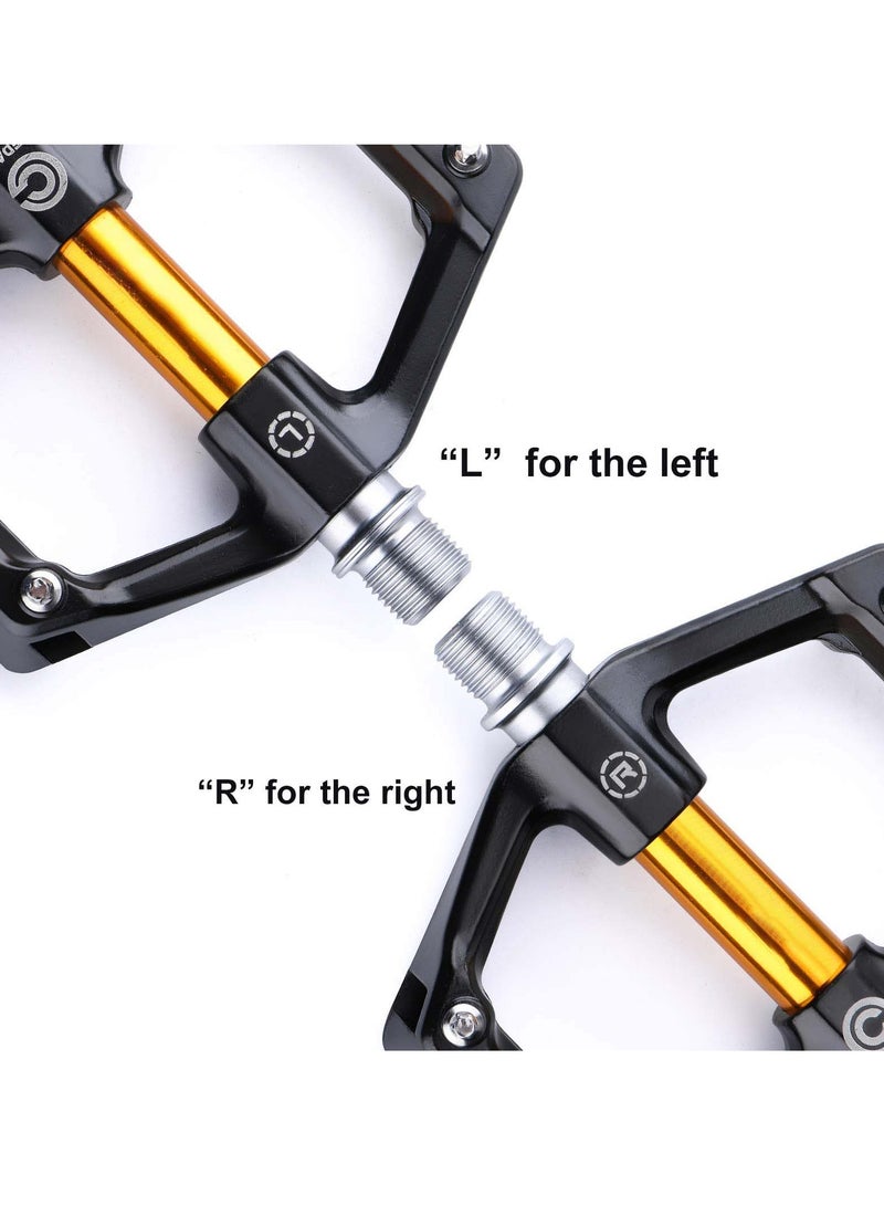 Aluminum Alloy Bike Pedals with Removable Anti,Skid Nails for Mountain and Road Biking, Perfect Gift for Cycling Lovers