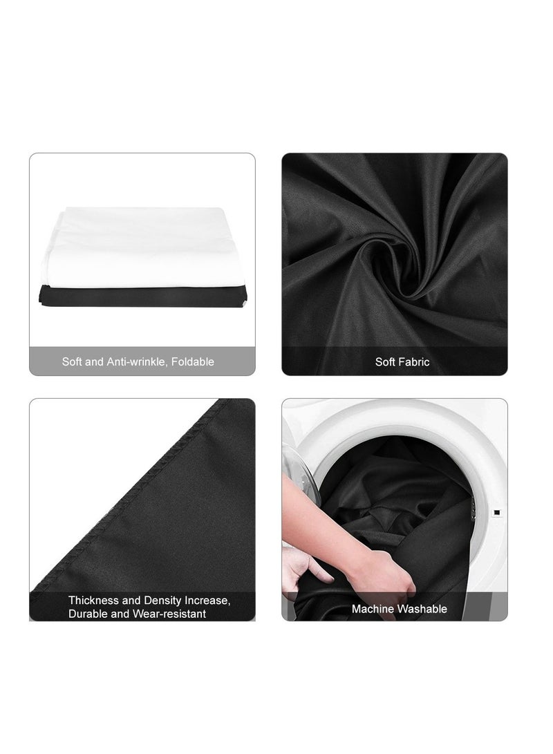 PULUZ 3X2m 10X6.5 Feet Solid Color Backdrop Photographic Background Washable Cloth For Photo Studio Video Backdrop (Black)